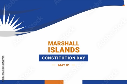 Marshall Island Constitution Day. Vector Illustration. The illustration is suitable for banners, flyers, stickers, cards, etc.