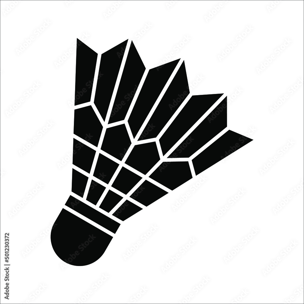 Badminton ball vector icon. Modern, simple flat vector illustration for website or mobile app. Badminton symbol on white background Badminton ball vector icon. Modern, simple flat vector illustration for website or mobile app. Badminton symbol on white background