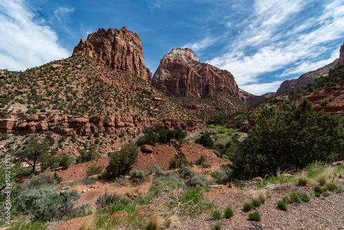  Zion National Park in the Middle of a sunny Spring Day