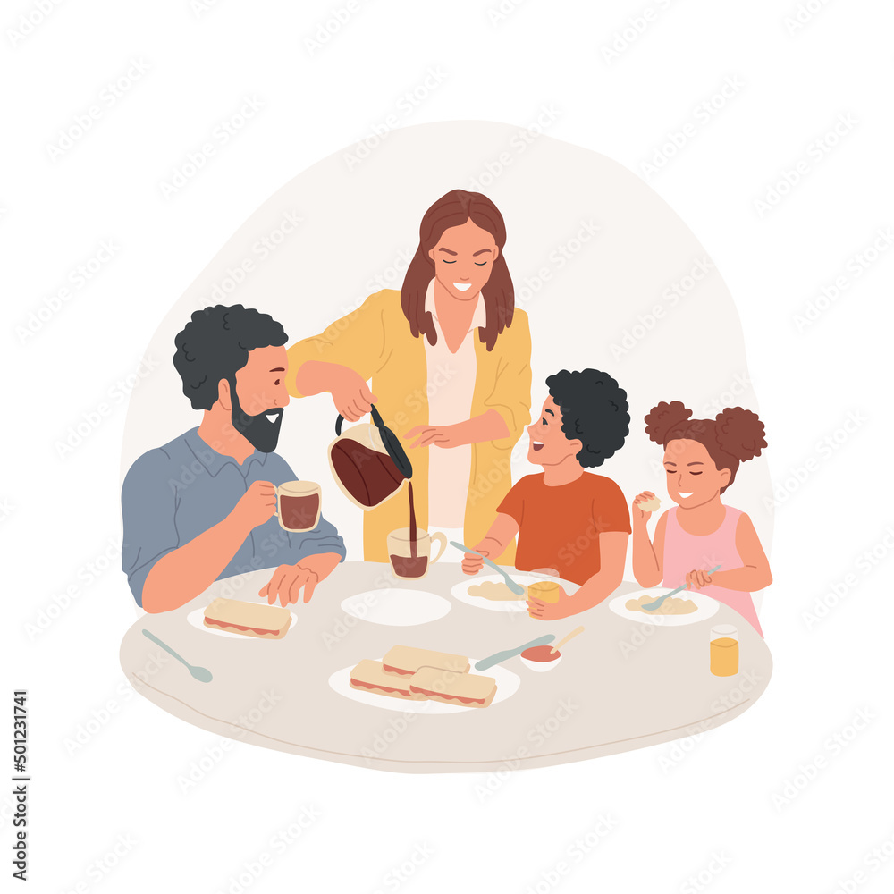 Fototapeta Making Coffee Isolated Cartoon Vector Illustration Family fototapeta-making-coffee-isolated-cartoon-vector-illustration-family