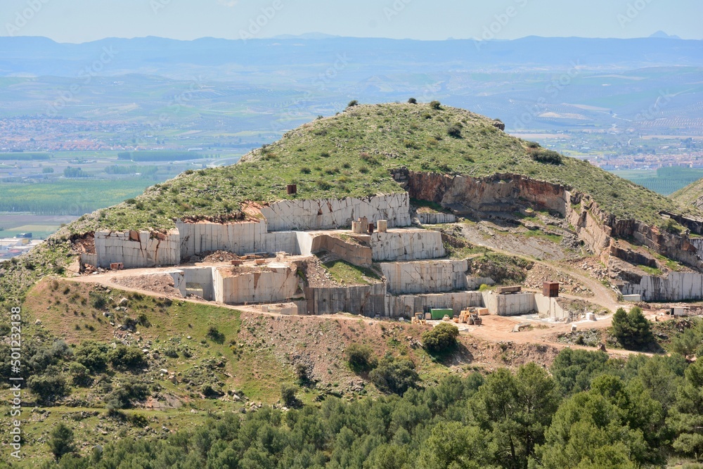 Cantera de mármol en Sierra Elvira, Granada