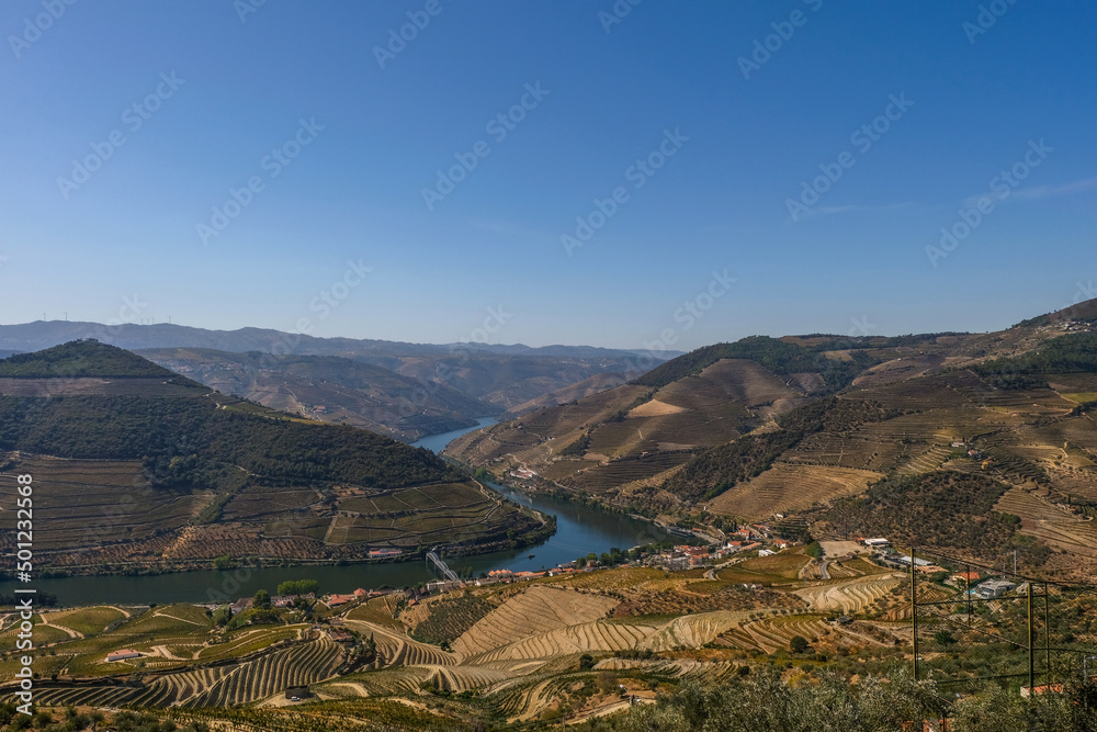 Amazing Douro Valley Landscape on Pinhao, Douro Wine Region, Portugal