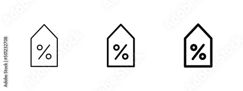 discount tag icon with percent icon sign . percentage, discount, divide icons - tags price icons - shopping tag, discount coupon icon sign