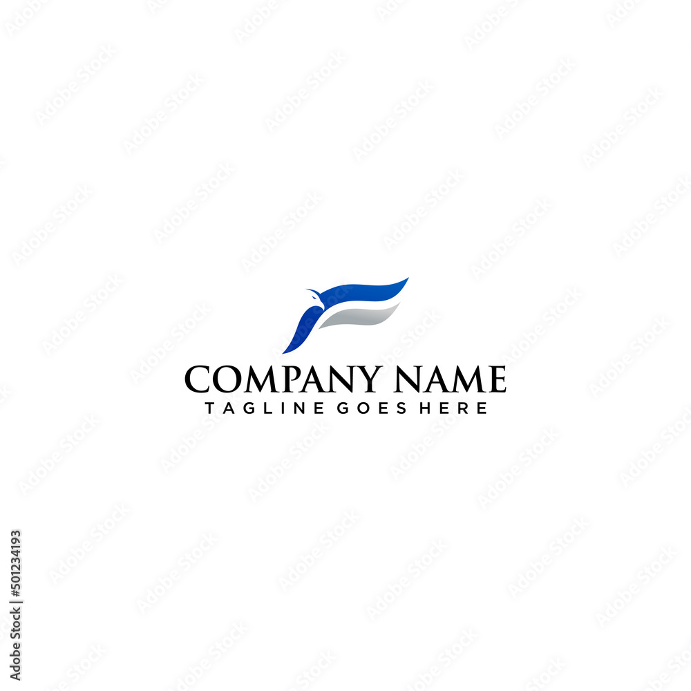 letter f falcon eagle head logo sign design Stock Vector | Adobe Stock