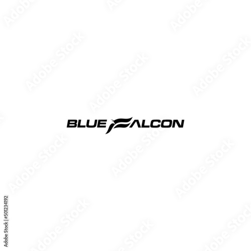 letter f falcon eagle head logo sign design