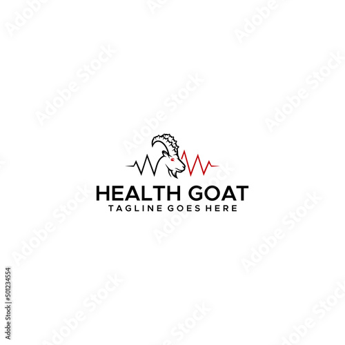 Goat health logo sign design