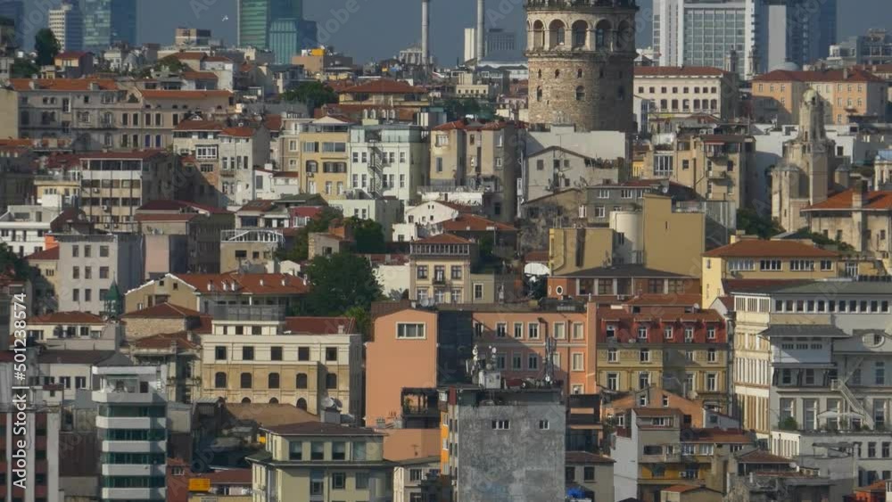 The ancient and modern skyline of Istanbul, seen from the Suleymaniye Mosque The ancient and modern skyline of Istanbul, seen from the Suleymaniye Mosque