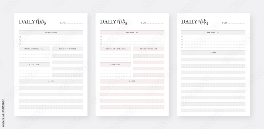 Daily Notes Planner Template Set. Printable Daily Planner Set. Modern Planner Template Set. Minimalist planner pages templates. Daily Notes Planner Template Set. Printable Daily Planner Set. Modern Planner Template Set. Minimalist planner pages templates.