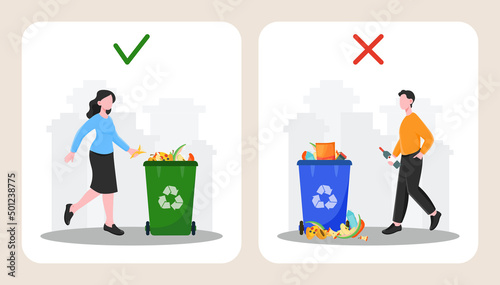 Littering behavior concept