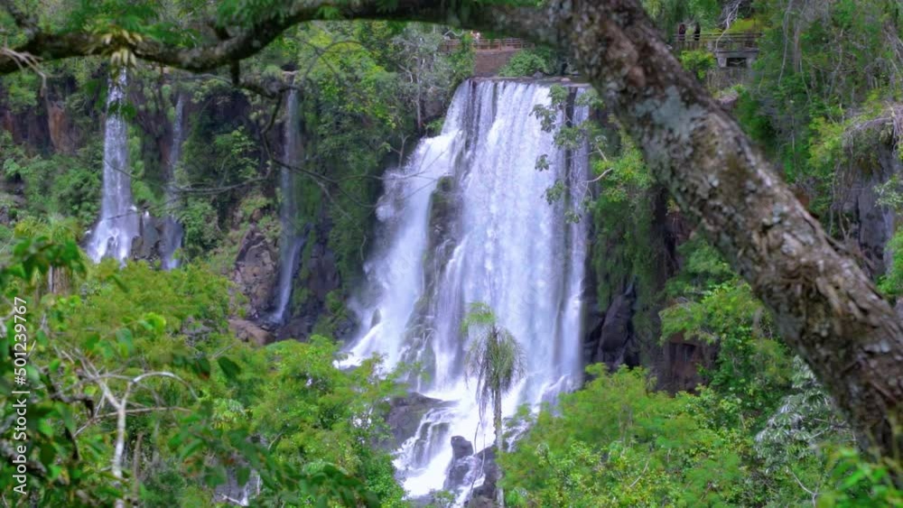 scenes of the Iguaçu Falls in Foz do Iguaçu in Brazil one of the seven wonders of nature