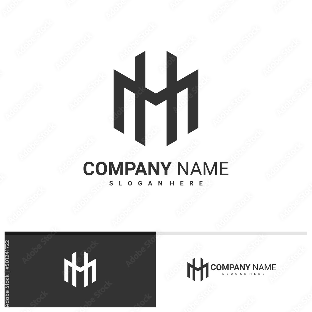 Initial M H logo vector template, Creative M H logo design concepts Initial M H logo vector template, Creative M H logo design concepts