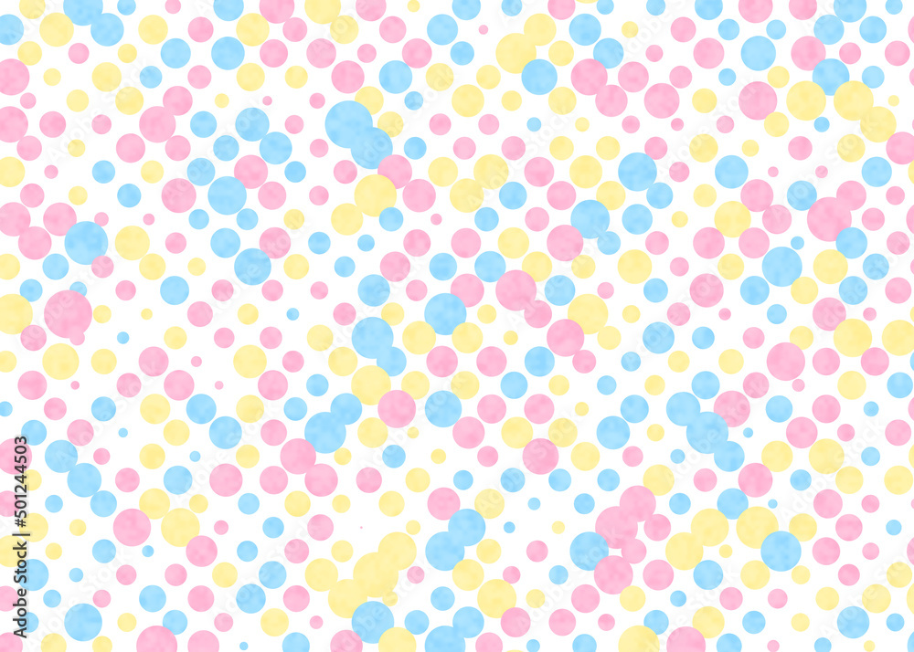 Geometric patterns made of pastel polka dots on a white background Geometric patterns made of pastel polka dots on a white background
