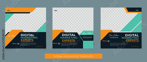 Digital marketing business web banner or social media post template