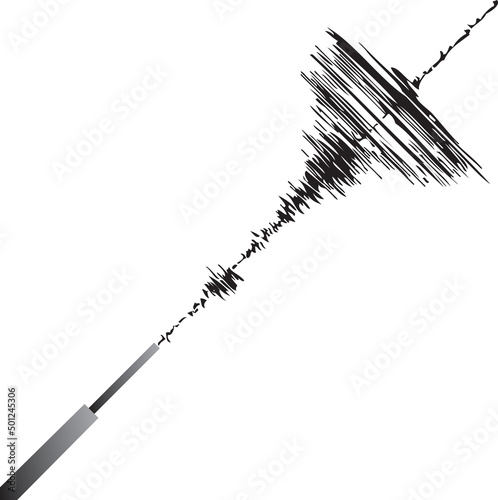 Seismograph with a Richter scale photo