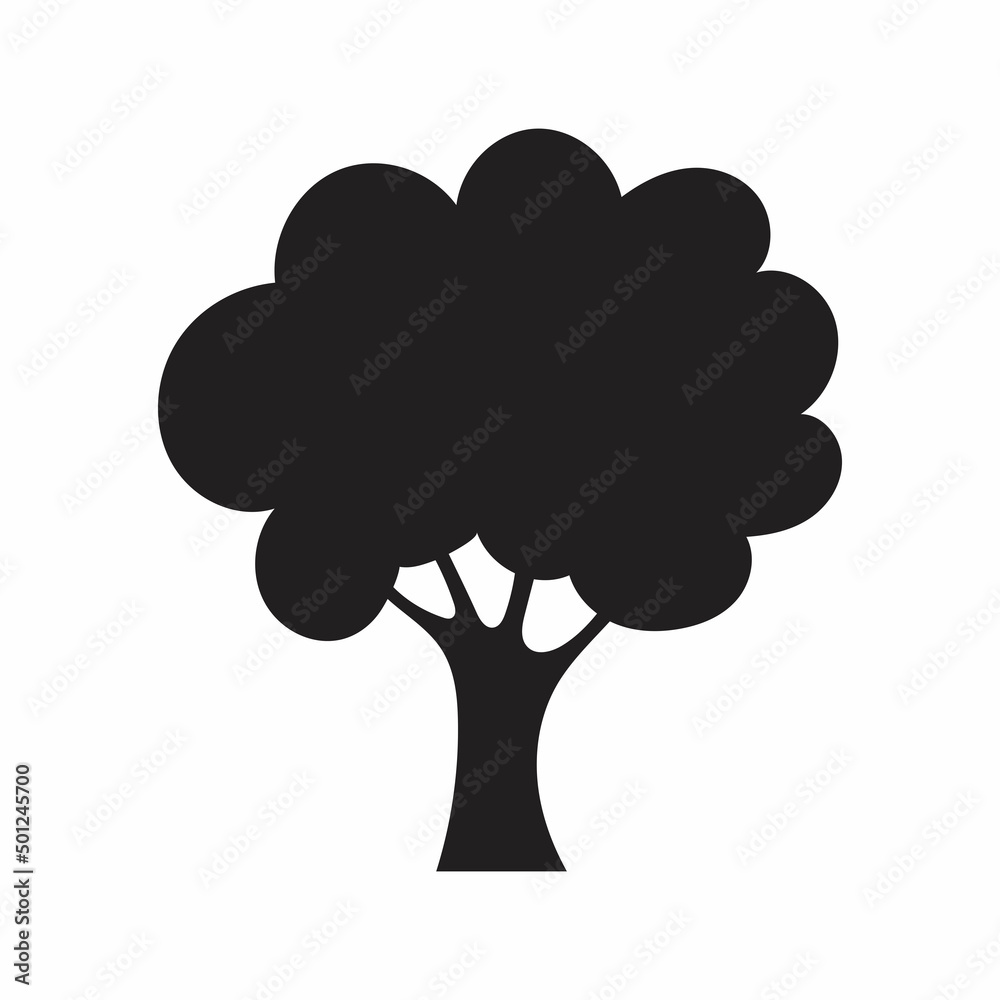Tree silhouette Icon, Vector