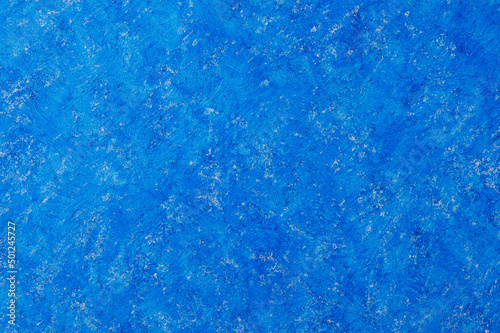 Abstract Grunge Decorative Rough Uneven Blue Stucco Wall Background