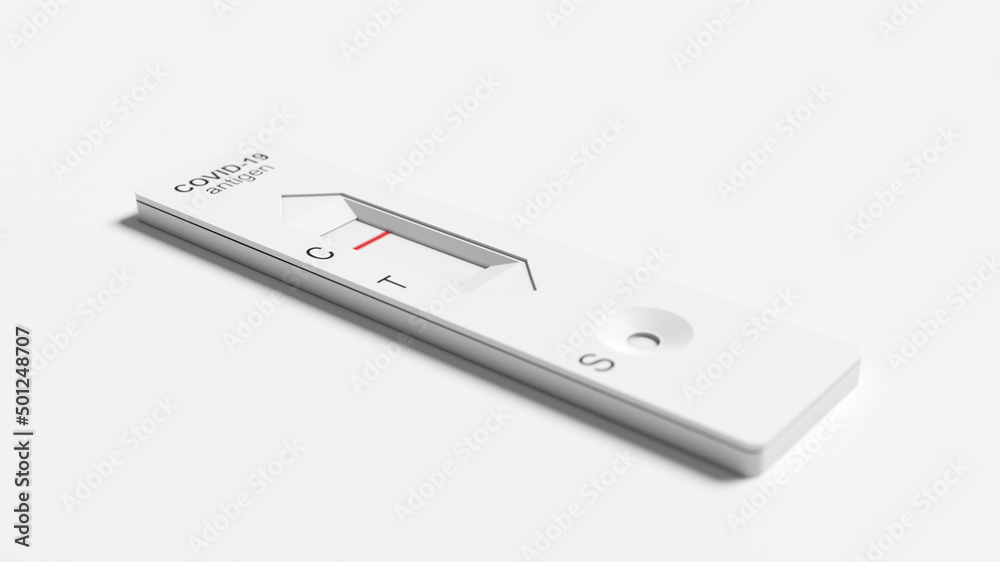Negative test result by using rapid test device for COVID-19. 3d illustration Negative test result by using rapid test device for COVID-19. 3d illustration