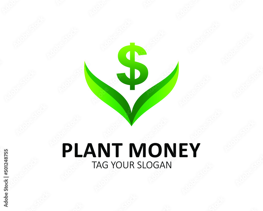 Plant money with nature design vector
