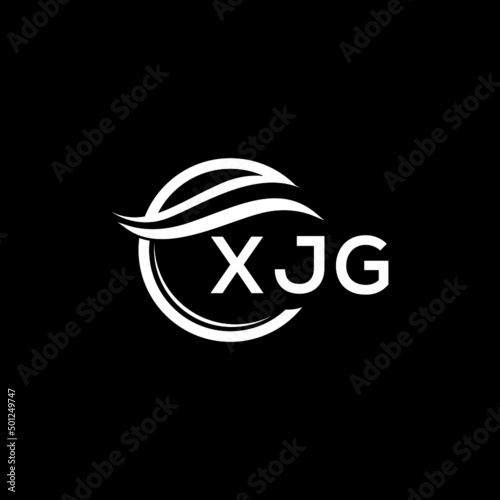 XJG letter logo design on black background. XJG creative initials letter logo concept. XJG letter design. 