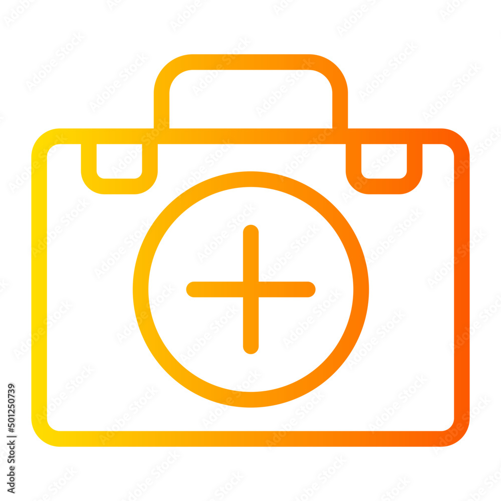 medical kit gradient icon medical kit gradient icon