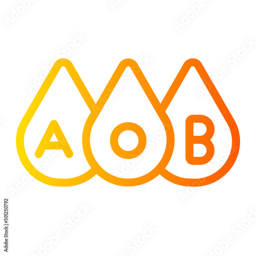 blood type a gradient icon