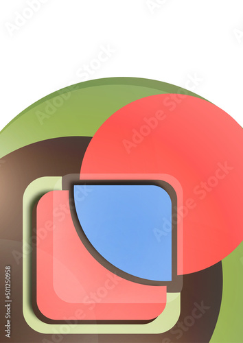 Abstract geometric pattern background texture for poster cover design. Minimal color vector banner template with circles and squares. Vector