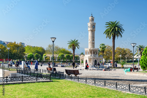 Izmir Clock Tower in the middle of Konak Square, Izmir photo