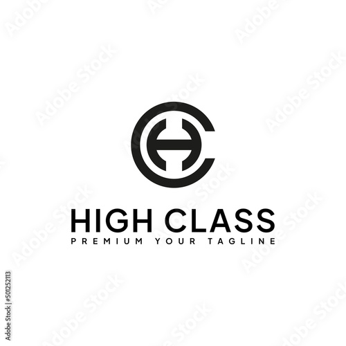 Premium HC or CH Letter Logo, High Class Logo Vector.