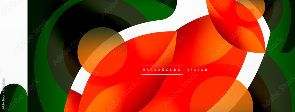 Creative geometric wallpaper. Minimal abstract background. Circle wave and round shapes composition vector illustration for wallpaper banner background or landing page Creative geometric wallpaper. Minimal abstract background. Circle wave and round shapes composition vector illustration for wallpaper banner background or landing page
