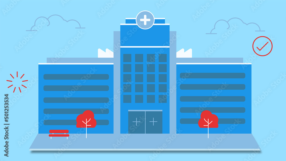 Obraz premium The hospital building is a professional medical center.