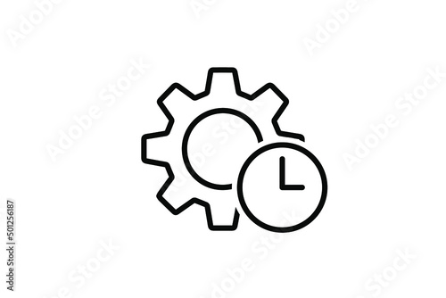 Business efficiency line icon. Simple outline style symbol. Vector illustration isolated on white background. EPS 10