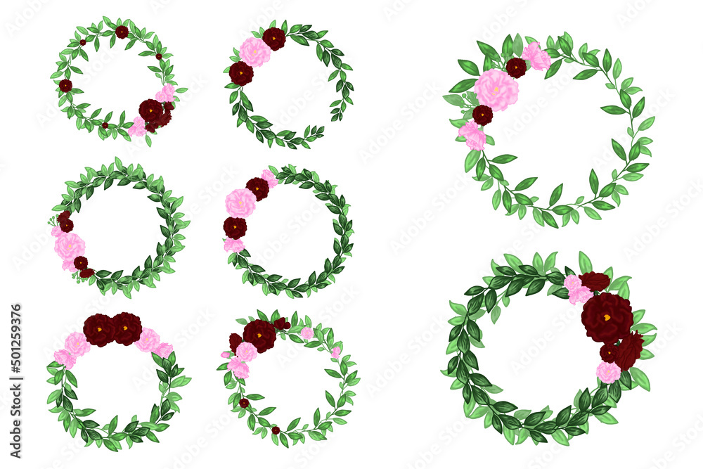 set of rose wreath set of rose wreath