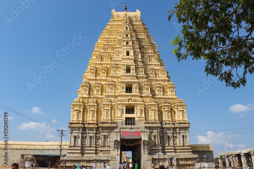 Virupaksha Temple at Hampi, was the centre of the Hindu Vijayanagara Empire in Karnataka state in India photo