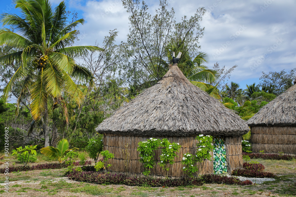 Traditional Kanak house on Ouvea Island, Loyalty Islands, New Caledonia Traditional Kanak house on Ouvea Island, Loyalty Islands, New Caledonia