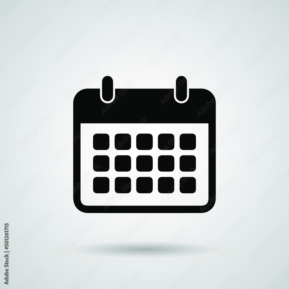Calendar icon. Simple flat style. Schedule, date, time symbol concept. Vector illustration isolated. EPS 10. Calendar icon. Simple flat style. Schedule, date, time symbol concept. Vector illustration isolated. EPS 10.