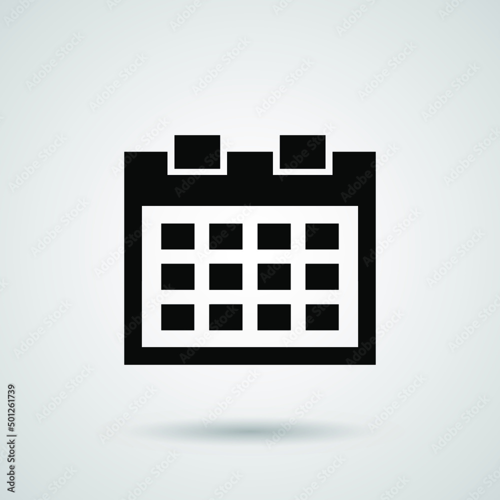 Calendar icon. Simple flat style. Schedule, date, time symbol concept. Vector illustration isolated. EPS 10. Calendar icon. Simple flat style. Schedule, date, time symbol concept. Vector illustration isolated. EPS 10.