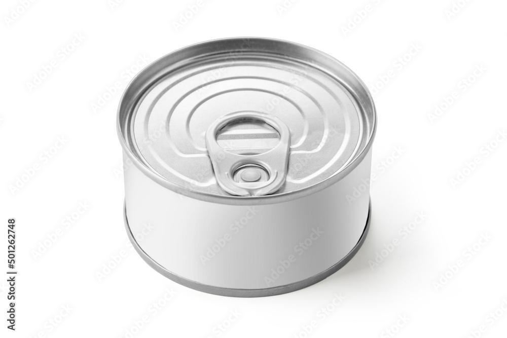silver metal tin cans isolated on white silver metal tin cans isolated on white