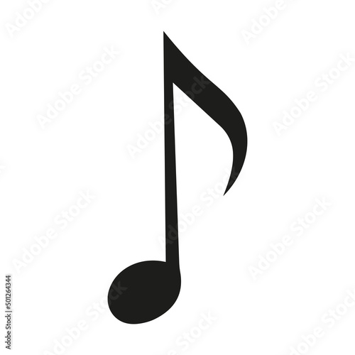 Musical note symbol Melody sign Music icon vector template