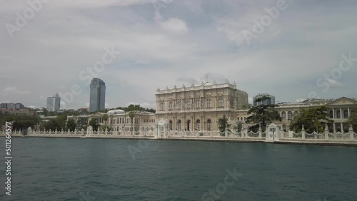 On board a pleasure cruiser from Istanbul, passing Dolmabah√ße Palace photo