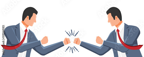 Two Businessmen in Confrontation