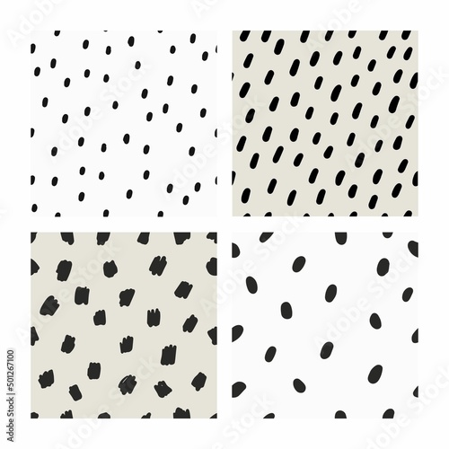 Cute hand drawn seamless pattern. 