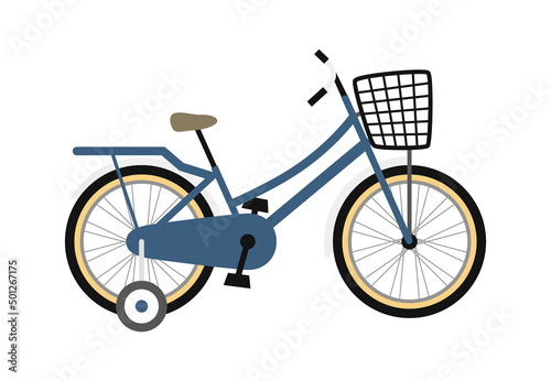 補助輪付きの自転車のイラスト