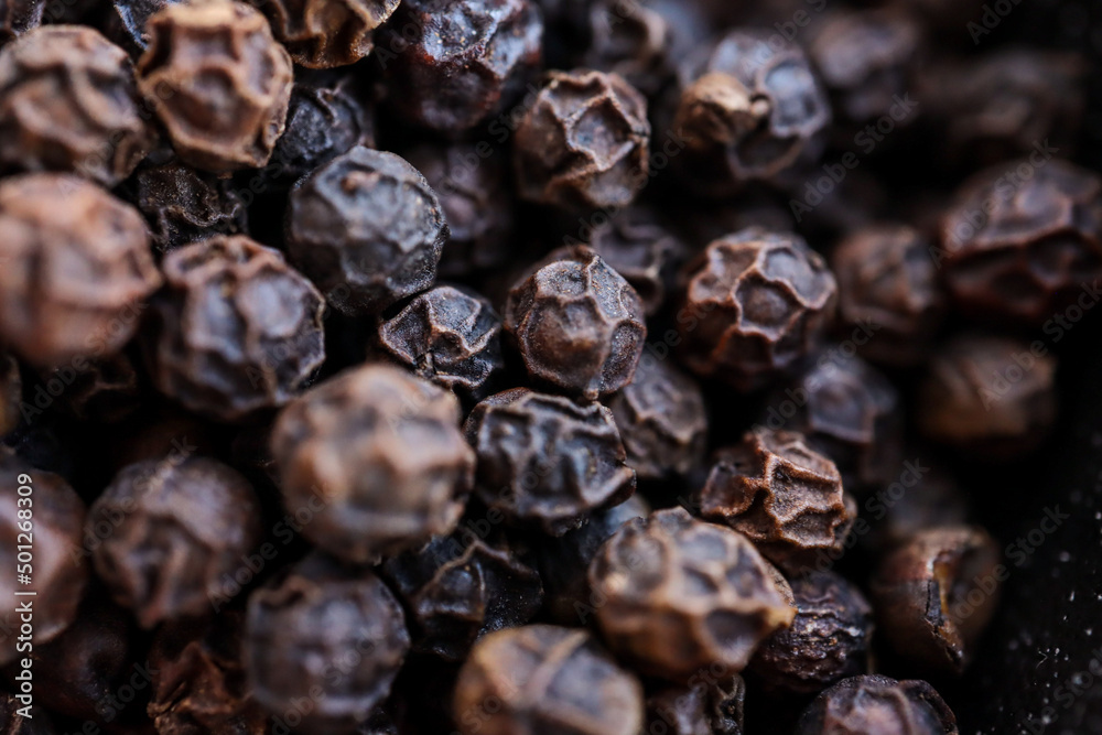Close up of peppercorns Close up of peppercorns