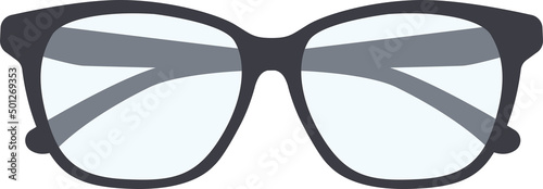Clip art of closed glasses facing front