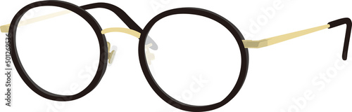 Horizontal open round glasses