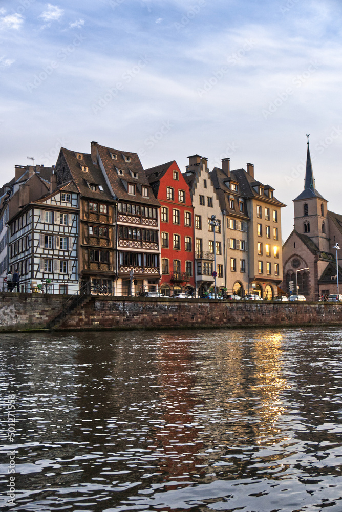 Strasbourg timber framed houses on the river