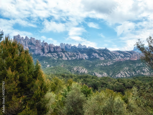 Rocks on Montserrat mountain in Spain