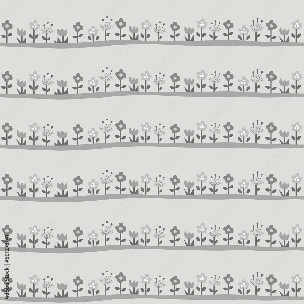 a seamless pattern of flowers bed in greyscale a seamless pattern of flowers bed in greyscale