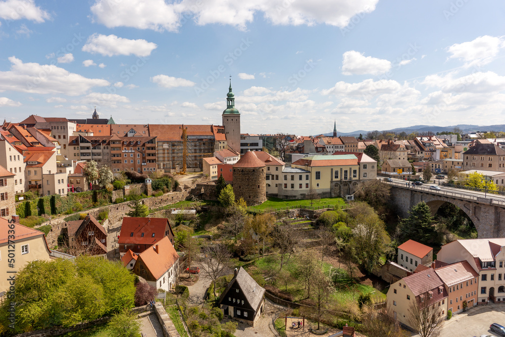 View of the city of Bautzen in Saxony. Germany