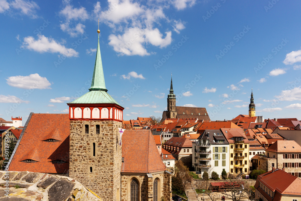 View of the city of Bautzen in Saxony. Germany